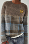 Damen Wolle/Stricken Tier Langarm Bequem Lässig Pullover
