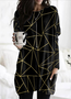 Retro Geometrisch Rundhals Langarm T-Shirt