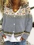 Damen Wolle/Stricken Ethnisch Langarm Bequem Lässig Strickjacke