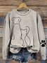 Retro Rundhals Hund Sweatshirt