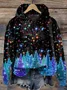 Lässig Kapuze Weihnachten Sweatshirt