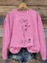 Retro Rundhals 3d Drucken Sweatshirt