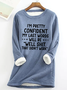 Lässig Rundhals Textbriefe Sweatshirt