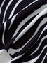 Damen Zebra Zweiteiliges Set Täglich Langarm Lässig Frühling/Herbst Bluse mit Hose Matching Set