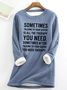 Lässig Rundhals Textbriefe Sweatshirt