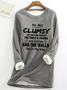 Lässig Rundhals Textbriefe Sweatshirt