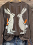 Retro Rundhals 3d Drucken Sweatshirt