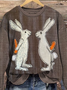 Retro Rundhals 3d Drucken Sweatshirt