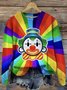 Retro Rundhals Geometrisch Sweatshirt