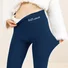Lässig Unifarben Knöchelhose Leggings