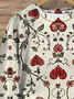 Lässig Rundhals Herz/Herz Sweatshirt Print