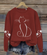 Lässig Rundhals Tier Sweatshirt