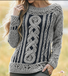 Damen Wolle/Stricken Tier Langarm Bequem Lässig Pullover