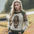 Damen Wolle/Stricken Tier Langarm Bequem Lässig Pullover
