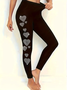 Lässig Herz/Herz Print Lang Leggings