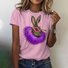 Retro Tier Rundhals Kurzarm T-Shirt