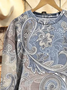 Lässig Rundhals Geblümt Sweatshirt Print