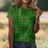 Lässig Geometrisch Rundhals Kurzarm T-Shirt