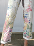 Damen Geblümt Knöchelhose Hose Lässig Frühling/Herbst Hose