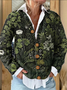 Damen Gestrickt Ethnisch Langarm Bequem Retro Strickjacke
