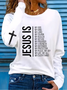 Lässig Textbriefe Rundhals Langarm T-Shirt