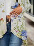 Damen Geblümt Print Regelmäßig Weit Poncho