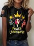 Lässig Figur Rundhals Kurzarm T-Shirt