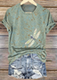 Lässig Tier Rundhals Kurzarm T-Shirt