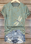 Lässig Tier Rundhals Kurzarm T-Shirt