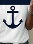 Lässig Anker Rundhals Kurzarm T-Shirt