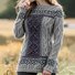 Damen Wolle/Stricken Tier Langarm Bequem Lässig Pullover