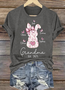 Lässig Tier Rundhals Kurzarm T-Shirt