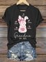 Lässig Tier Rundhals Kurzarm T-Shirt