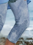Lässig Geblümt Caprihosen Elastische Taille Print Hose