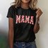Lässig Textbriefe Rundhals Kurzarm T-Shirt