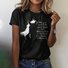 Lässig Tier Rundhals Kurzarm T-Shirt