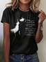 Lässig Tier Rundhals Kurzarm T-Shirt