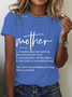 Lässig Textbriefe Rundhals Kurzarm T-Shirt