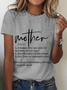 Lässig Textbriefe Rundhals Kurzarm T-Shirt