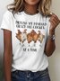 Lässig Tier Rundhals Kurzarm T-Shirt