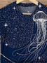 Lässig Sternenklarer Himmel Rundhals Kurzarm T-Shirt