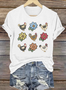 Lässig Tier Rundhals Kurzarm T-Shirt