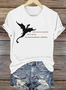 Lässig Textbriefe Rundhals Kurzarm T-Shirt