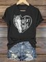 Lässig Tier Rundhals Kurzarm T-Shirt