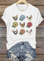 Lässig Tier Rundhals Kurzarm T-Shirt