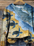 Lässig Rundhals Tier Sweatshirt