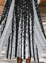 Damen Geblümt Rundhals Dreiviertelärmel Bequem Lässig Print Mantel mit Rock Zweiteiliges Set