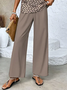 Damen Geometrisch Rundhals Ärmellos Bequem Lässig Print Bluse mit Hose Zweiteiliges Set