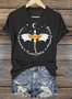 Lässig Tier Rundhals Kurzarm T-Shirt
