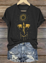 Lässig Tier Rundhals Kurzarm T-Shirt
